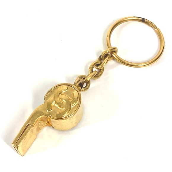 CHANEL Gold Logo Keyring - Picture 1 of 13